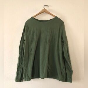 Time and Tru Olive Long Sleeve Tee